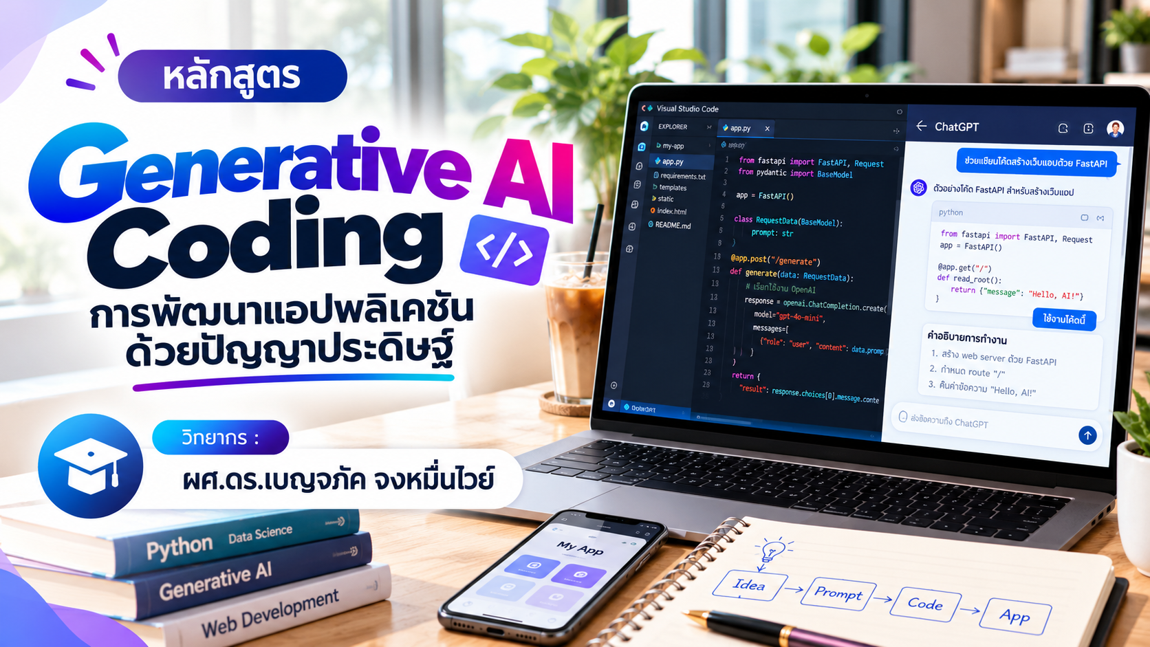 Generative AI Coding: การพัฒนาแอปพลิเคชันด้วยปัญญาประดิษฐ์